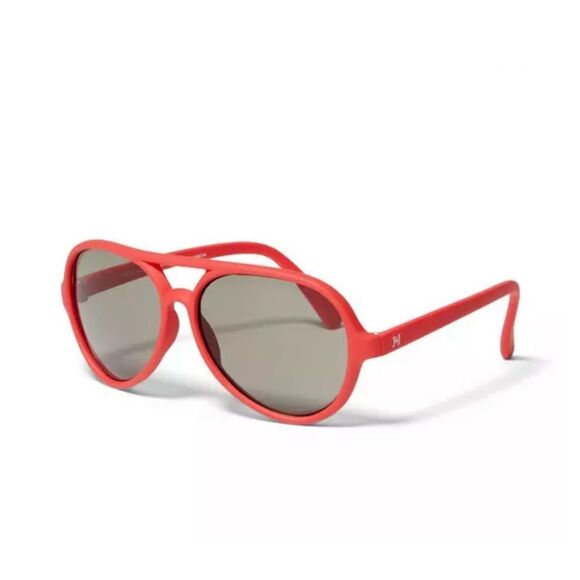 Janie and Jack Boy Matte Aviator Sunglasses in Tomato Red Size 4 & Up - Picture 1 of 2